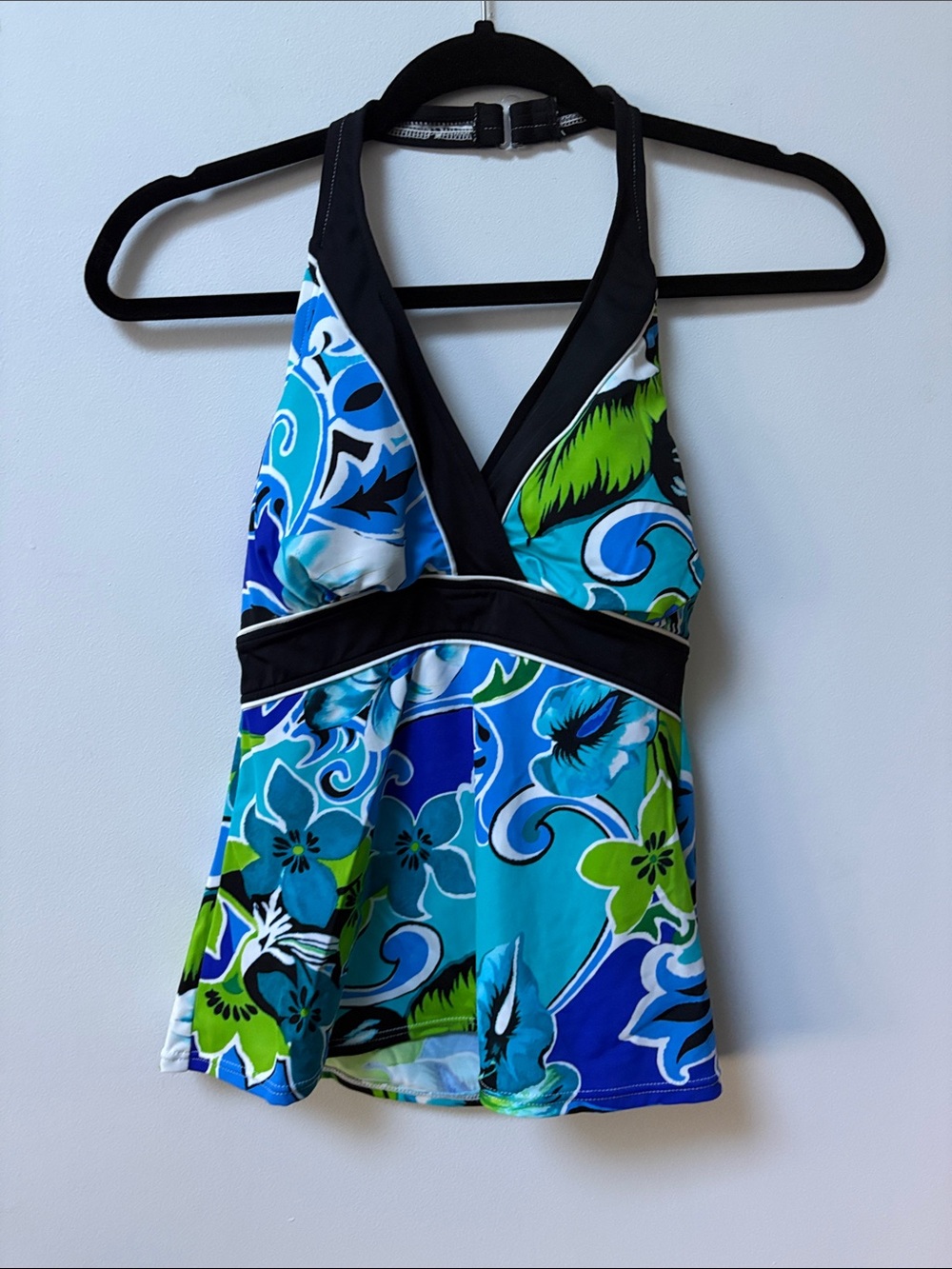 Caribbean Joe UTOPIA Kimono Halter Tankini Top,Size 10,NWT